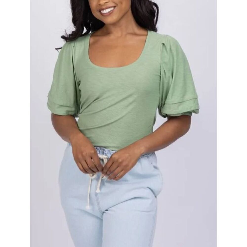 Nation LTD Nigella Scoop Neck Clover Shirt
